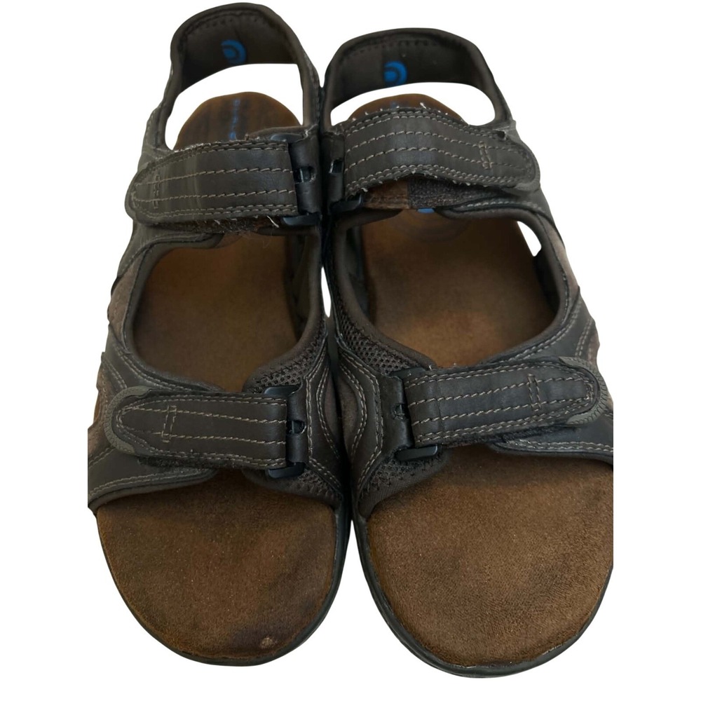 Nunn Bush Men's Brown Sandals Size 11 Memory Foam Comfort Adjustable Strap